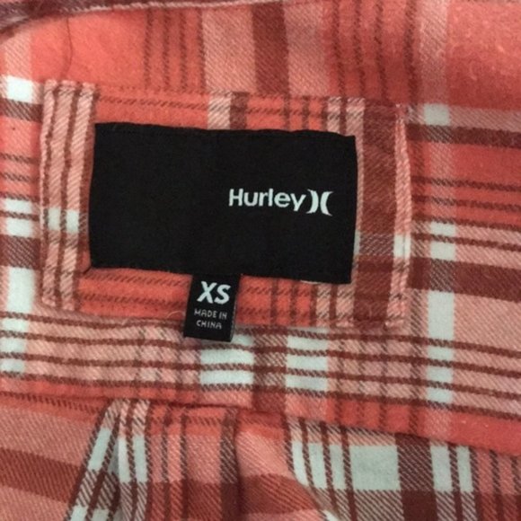 💖MEGA SALE💖Hurley Women’s Long Sleeve Shirt  Peach 🍑 White ALSU00271 - Picture 8 of 8